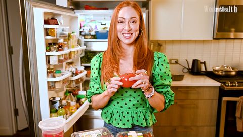 preview for Peloton Trainer Jess King Opens Her Fridge Drawer Of Vegan Cheeses And Shares The Chips She Can't Live Without
