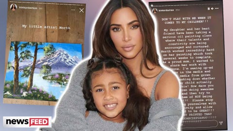 Kim Kardashian Responds To Claims About North West S Painting