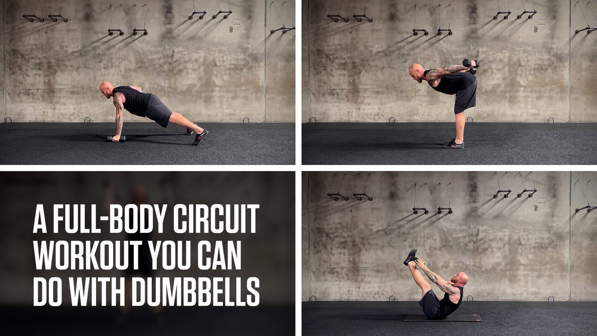 preview for A Full-Body Circuit Workout You Can Do With Dumbbells