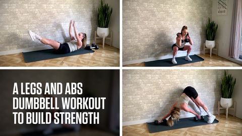 preview for A Legs and Abs Dumbbell Workout to Build Strength