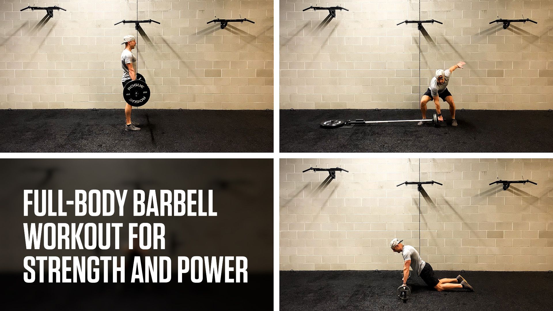 Full body workout with a online barbell