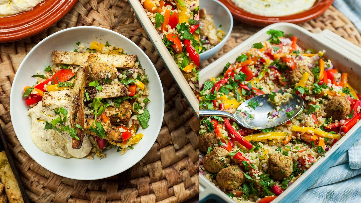 Falafel and Tabbouleh Traybake