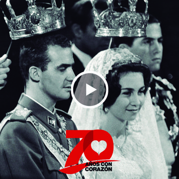 los reyes eméritos el dia de su boda comoilustración del video 70 aniversario de diez minutos que recuerda las bodas reales españolas de las que informó desde su primer número