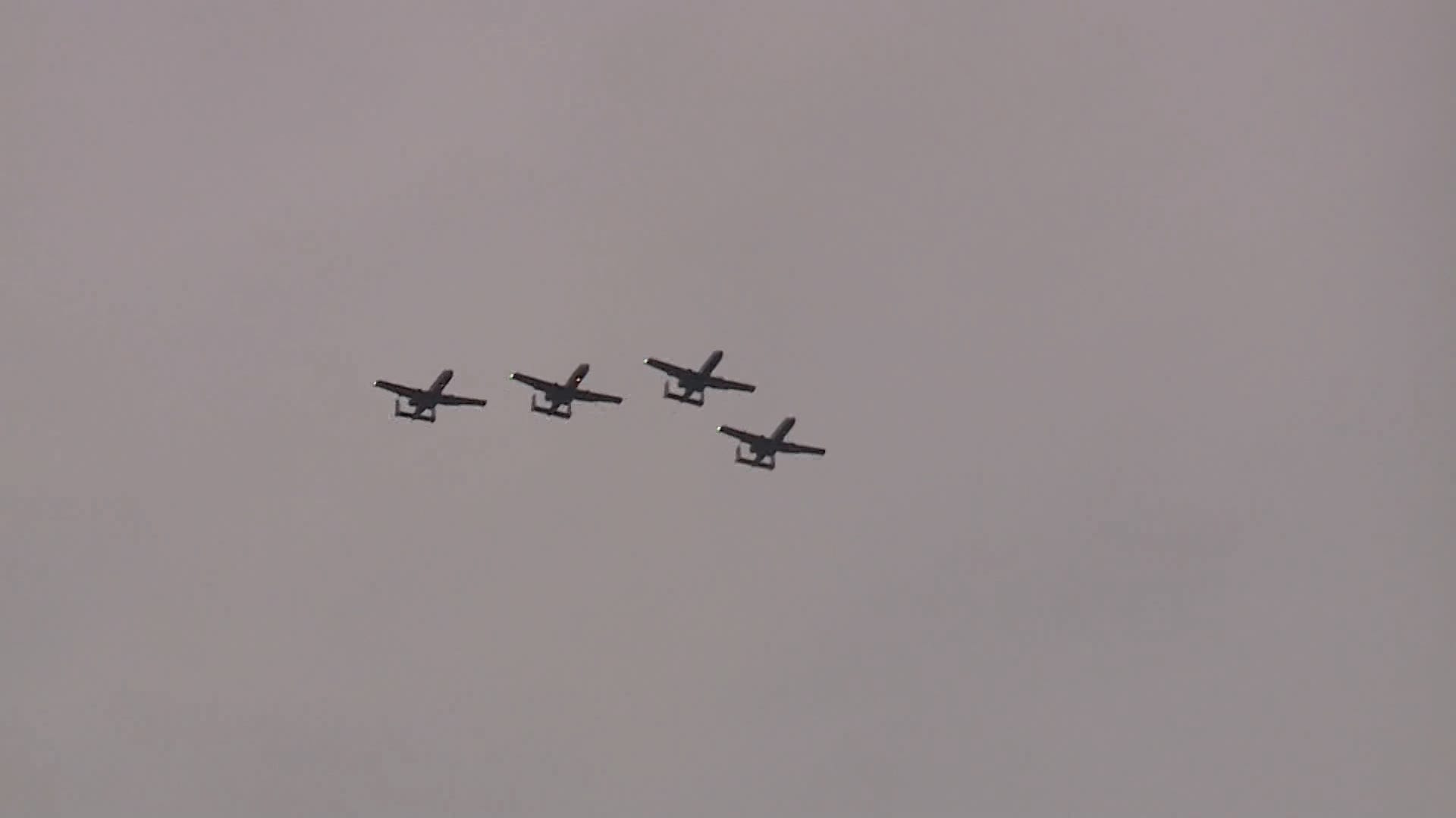 Team Whiteman Conducts Four T-38 Talons AFC Championship Flyover 