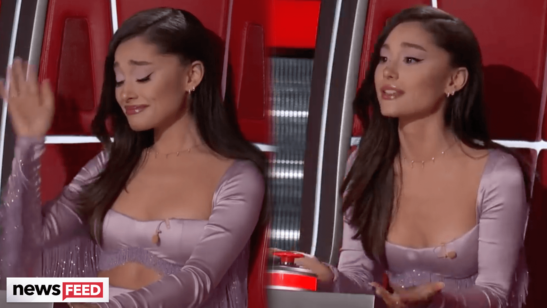 Ariana Grande Flashes Her Toned Abs In A Crop Top On 'The Voice'