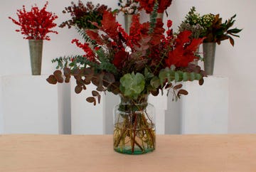 Centro de mesa estilo foliage