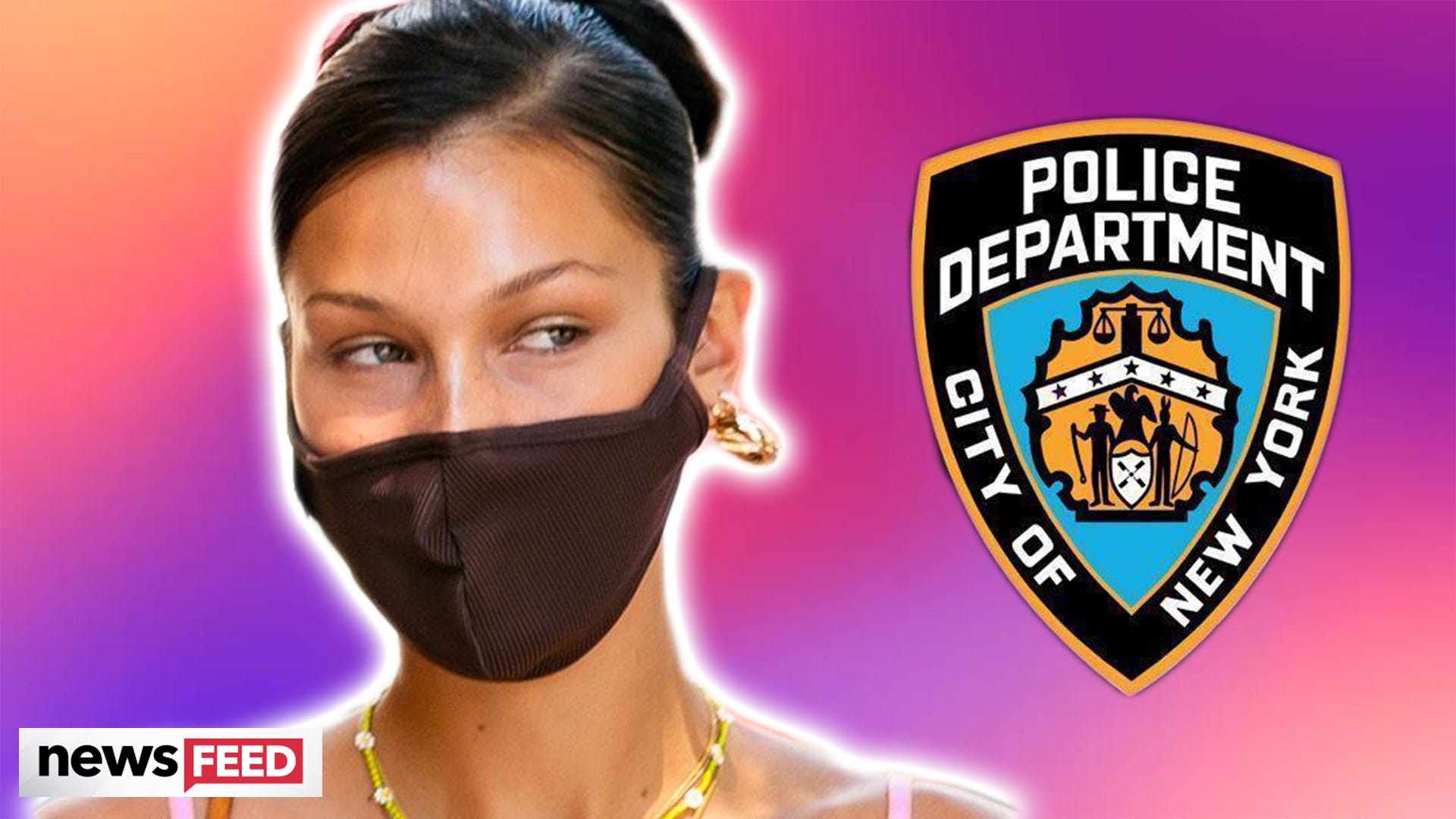 Bella Hadid Flips Off NYPD Police Officers for Not Wearing Masks