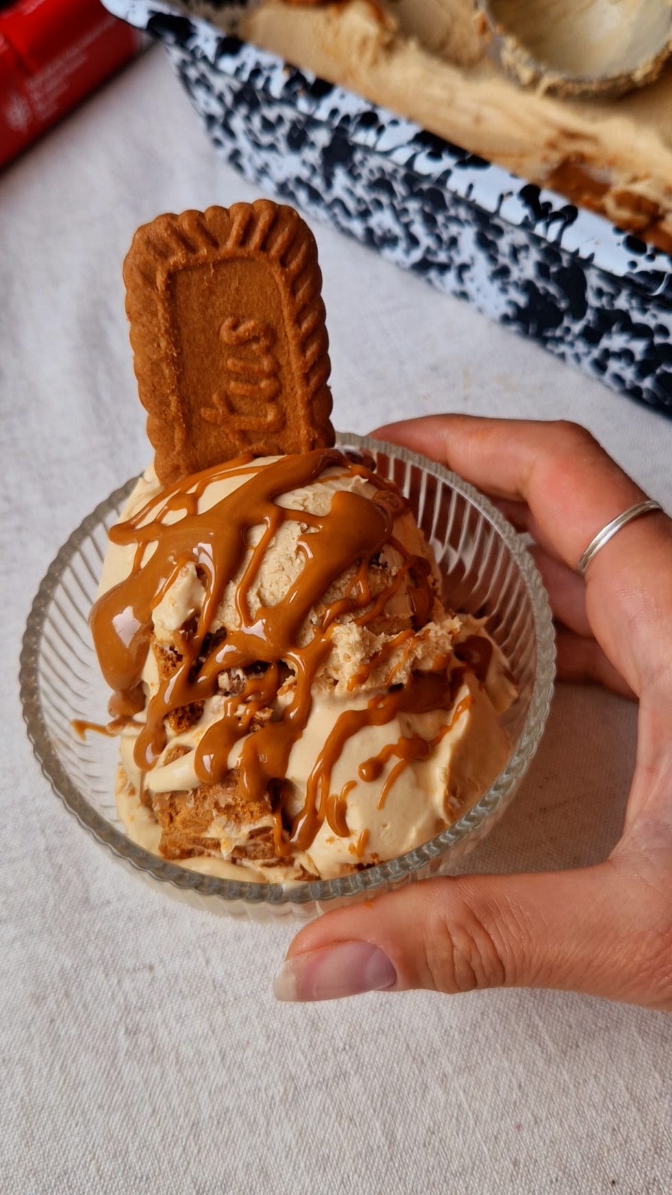 3 ingredient biscoff ice cream