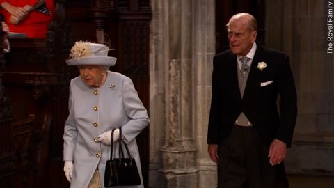 preview for The Queen and Prince Philip arrive at Princess Eugenie's Wedding
