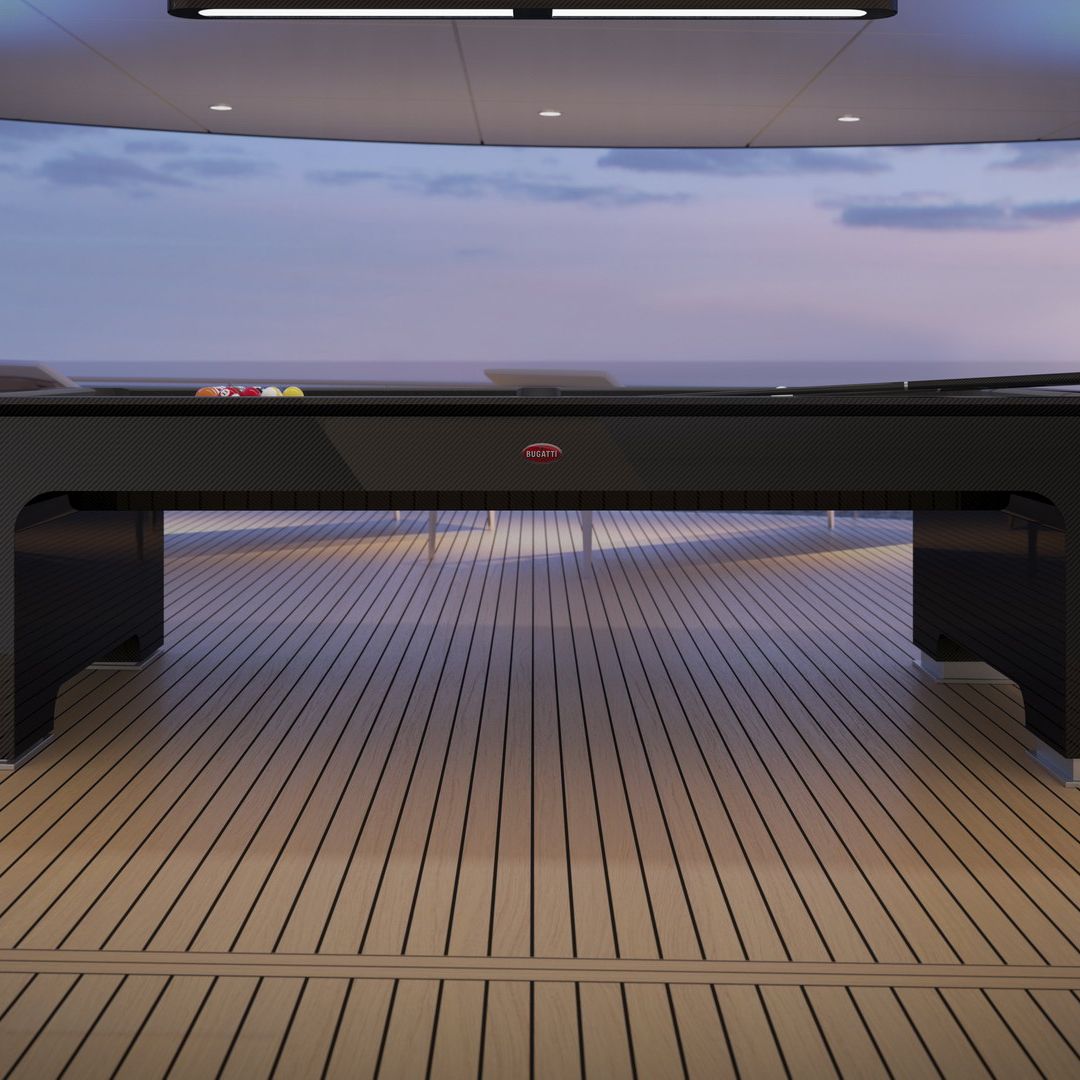 Presentan una mesa de billar inspirada en Bugatti Divo