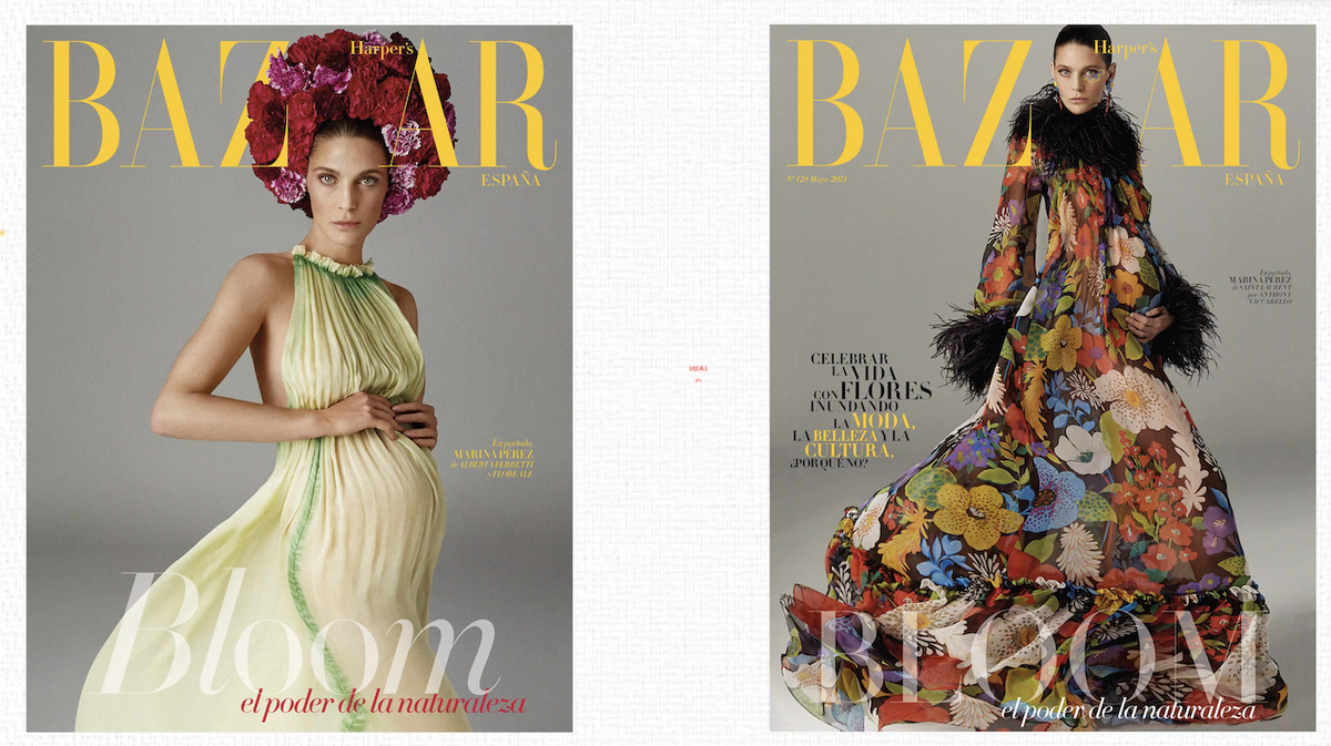 preview for Marina Pérez, embarazada, portada de Harper's Bazaar mayo