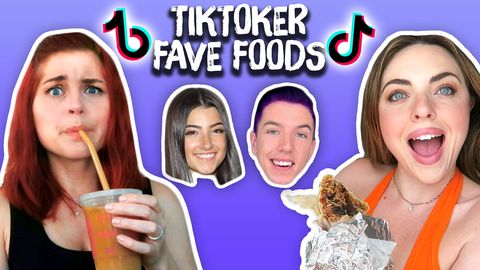 preview for Trying TikTokers’ Favorite Foods! - Addison Rae, Charli D’Amelio, Hyram & More! (Cheat Day)
