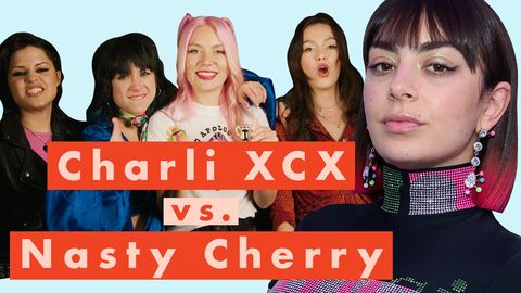 preview for Charli XCX Battles Her Band Mates in a Tense Round of Thumb Wars