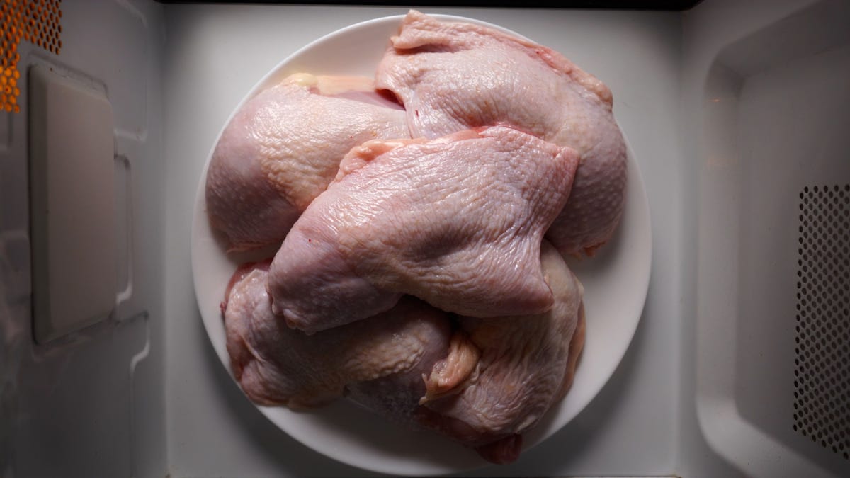 frozen chicken in the frost