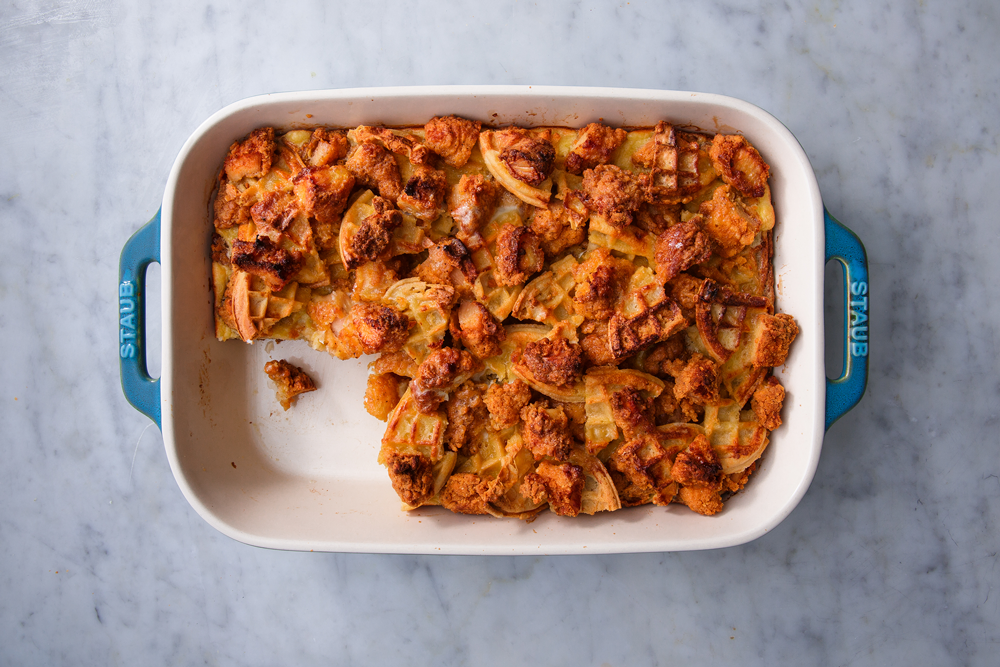 preview for You And Your Family Deserve This Chicken ‘N Waffles Casserole