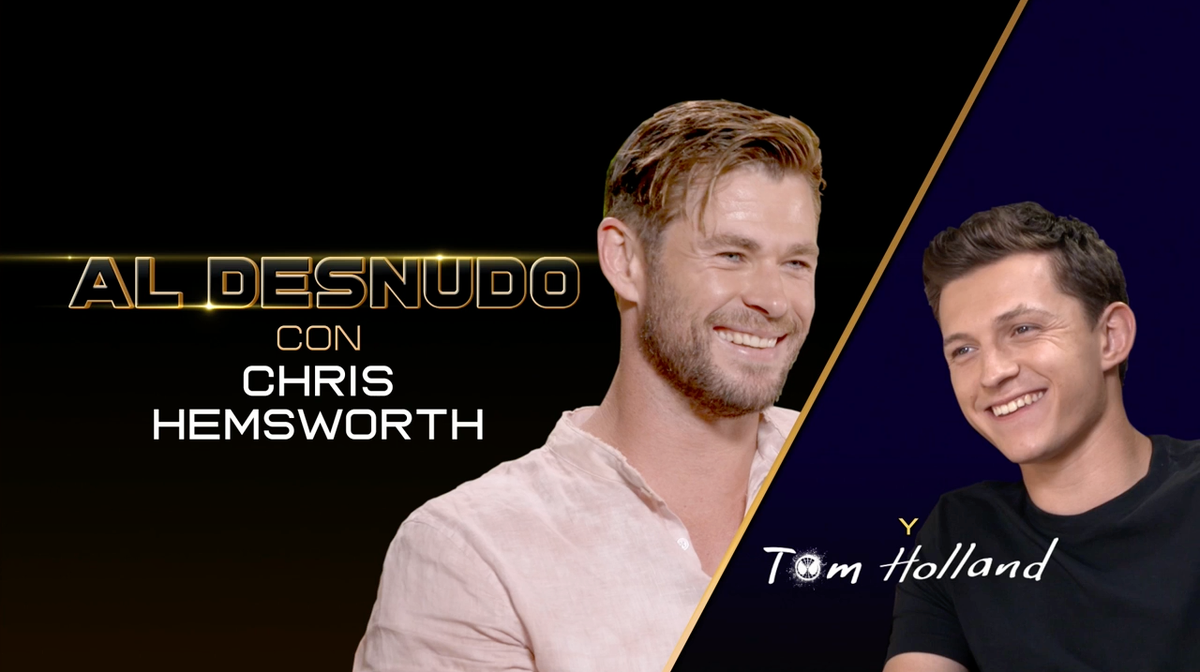 Chris Hemsworth y Tom Holland se entrevistan