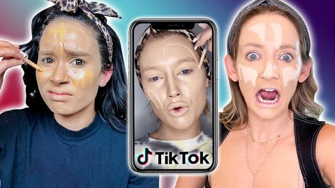preview for Trying TikToks CRAZY Foundation Hack?!* does it work *