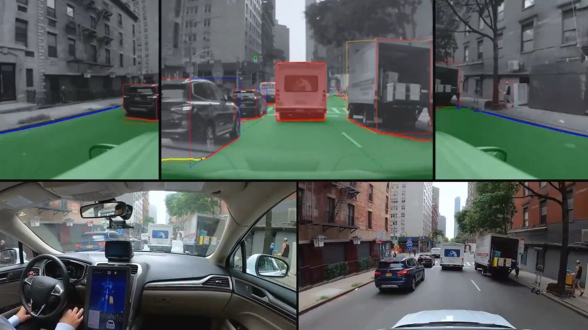 preview for Demuestran la viabilidad del coche autónomo con un vídeo sin editar grabado en Nueva York