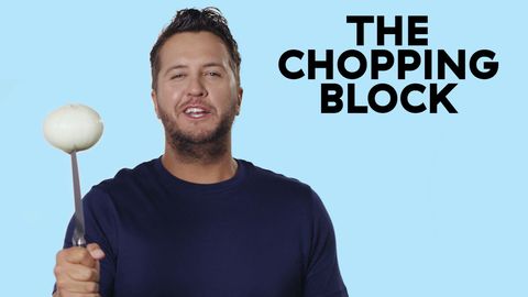 preview for Luke Bryan Can Barely Keep It Together In This Chopping Onion Challenge