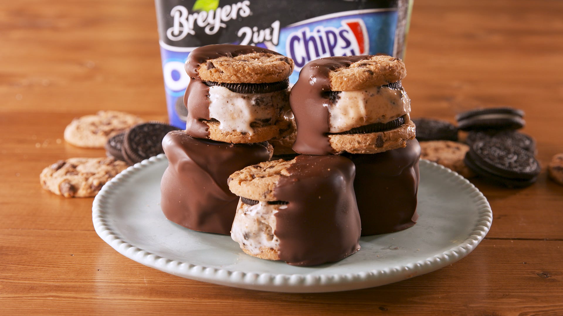 Best Double Cookie Ice Cream Sandwiches Recipe How To Make Double Cookie Ice Cream Sandwiches