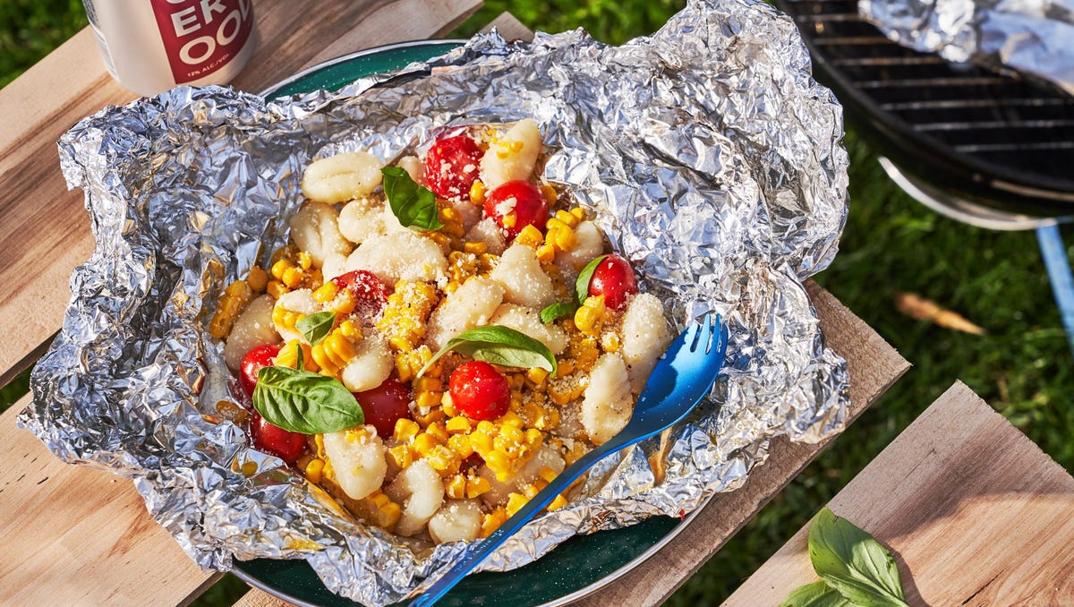preview for Bring Some Class To Campfire Cooking With Corn and Tomato Gnocchi Foil Packs