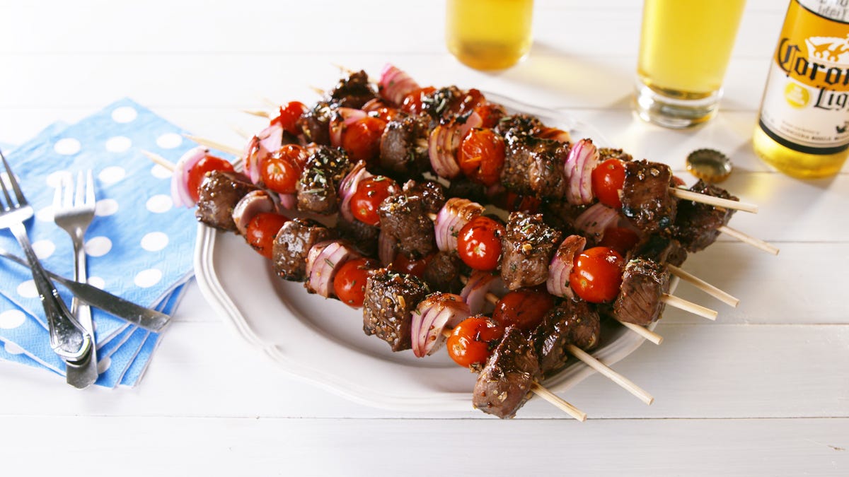 Best Balsamic Steak Skewers Recipe - How To Make Balsamic Steak Skewers