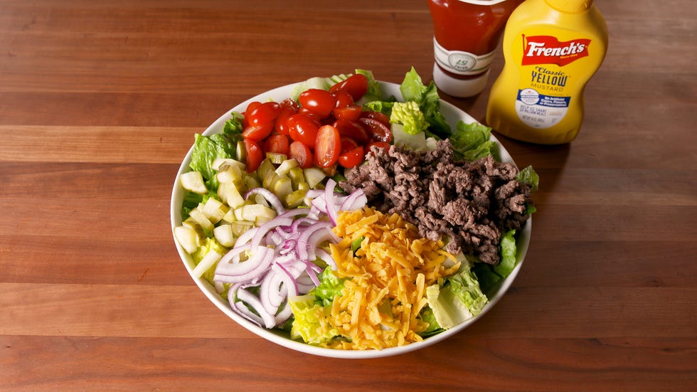 Big Mac Cheeseburger Salad Video - How to Make Big Mac Cheeseburger ...