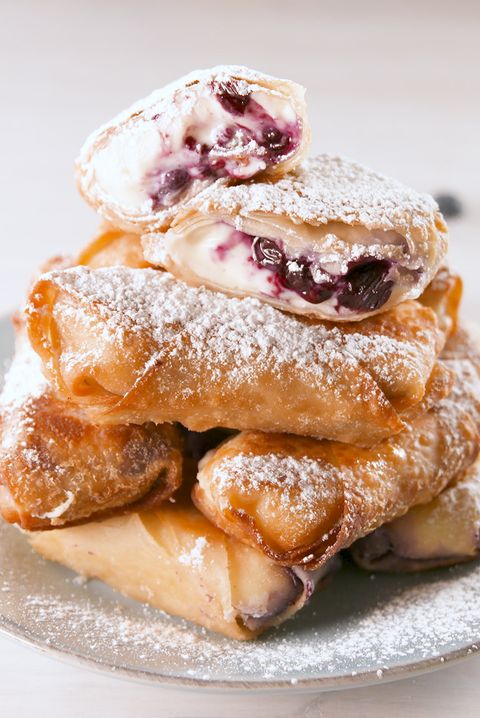K'Mich Weddings - wedding planning - dessert ideas - blueberry cheesecake egg rolls - delish.com