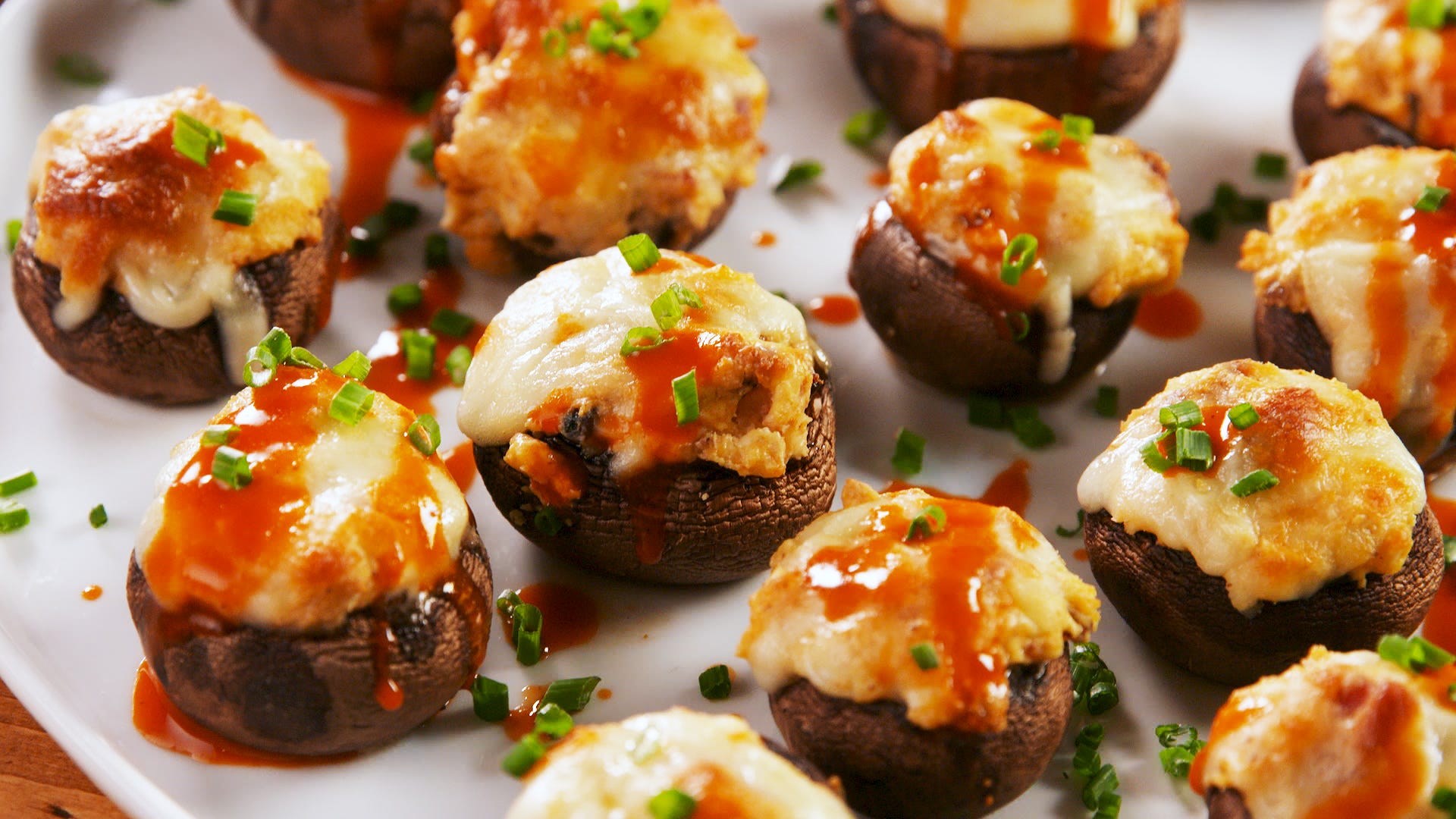 Best Buffalo Stuffed Mushrooms Recipe - How to Make Buffalo Stuffed ...