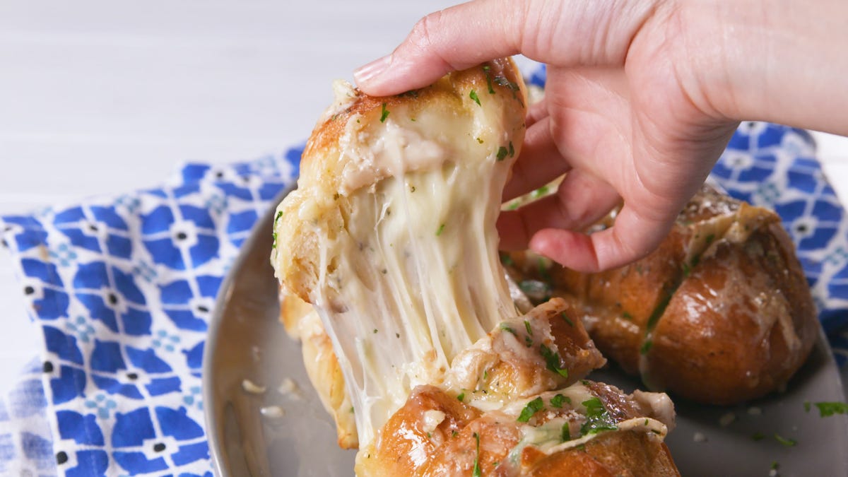 Video player poster image preview for Brie Stuffed Garlic Bread Is Our Cheesiest Appetizer Yet