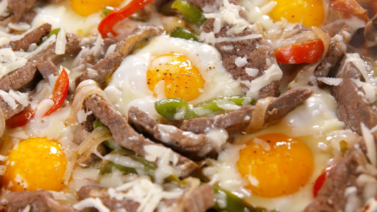 preview for Finally You Can Have Cheesesteak For Breakfast With These Delicious Baked Eggs
