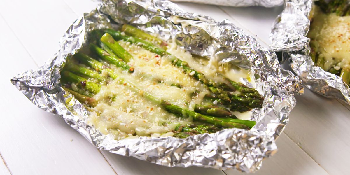 Best Cheesy Asparagus Foil Packs Recipe How To Make Cheesy Asparagus Foil Packs