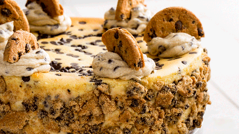 preview for 2-In-1 Cookie Dough Cheesecake Is Decadent AF