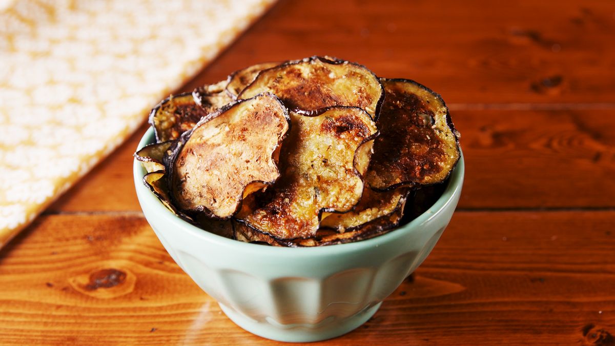 preview for We're Obsessed With These Healthy Eggplant Parm Chips