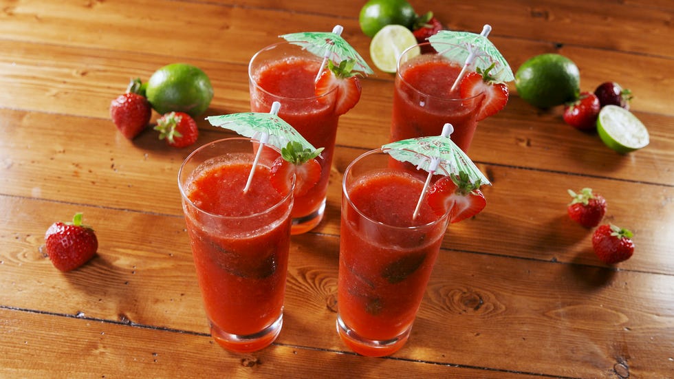 frozen strawberry mojitos
