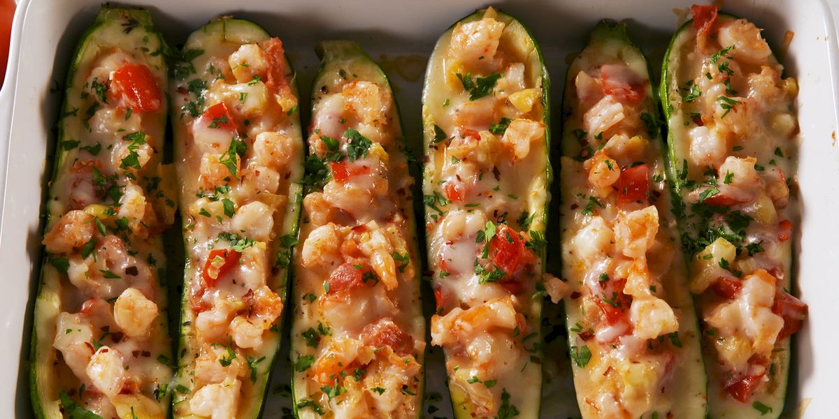Best Garlicky Shrimp Zucchini Boats Recipe - How to Make Garlicky