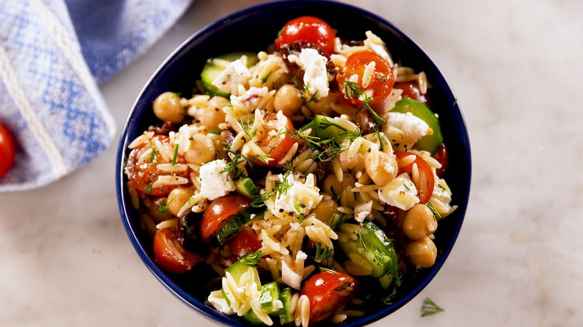 preview for Greek Orzo Salad Is The Perfect Desk Lunch