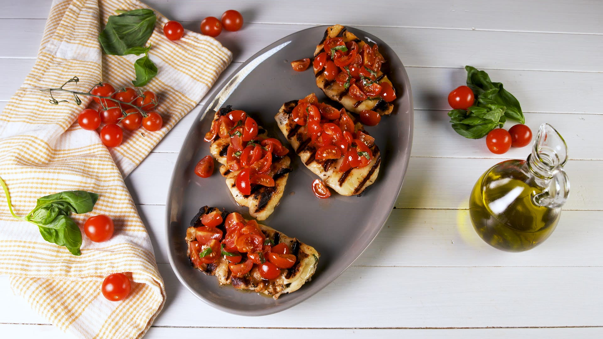 Best Grilled Halloumi Bruschetta Recipe - How To Make Grilled Halloumi ...