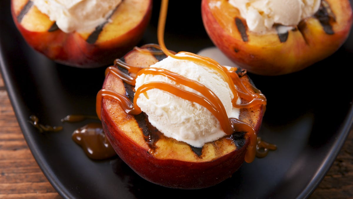 Best Grilled Peach Sundaes Recipe How To Make Grilled Peach Sundaes 5121