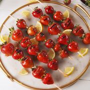 food, dish, cuisine, fruit, ingredient, strawberry, berry, fruit salad, strawberries, plant,