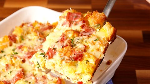 preview for This Ham & Cheese Brunch Bake Will Save You So Much Time in the Morning.