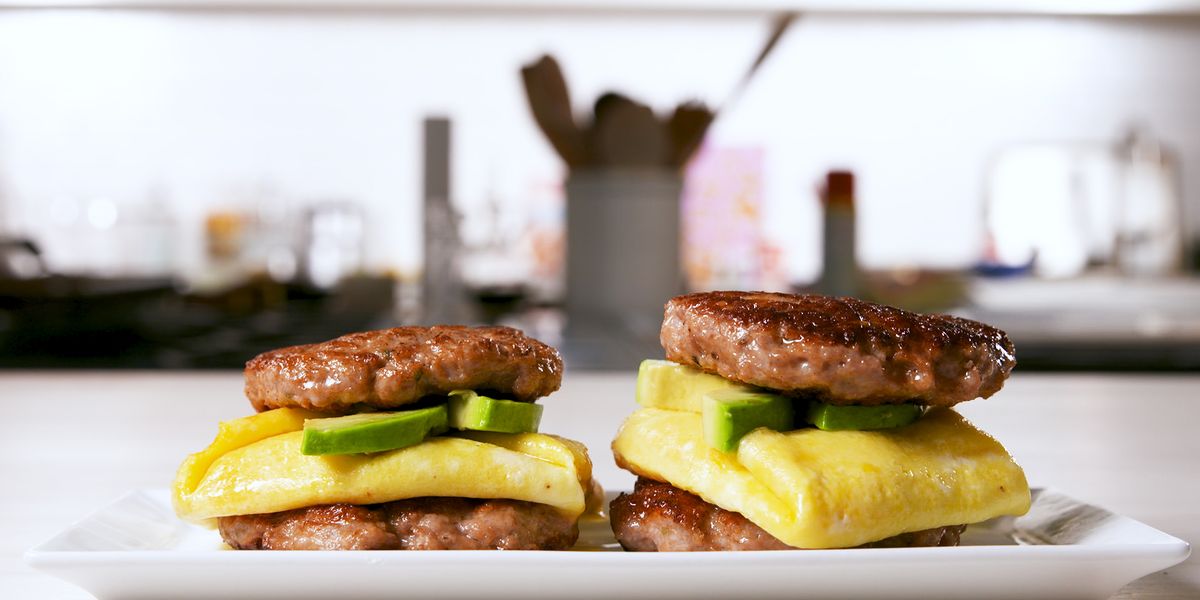 Keto Sausage Egg and Cheese Breakfast Sandwiches • Low Carb Nomad