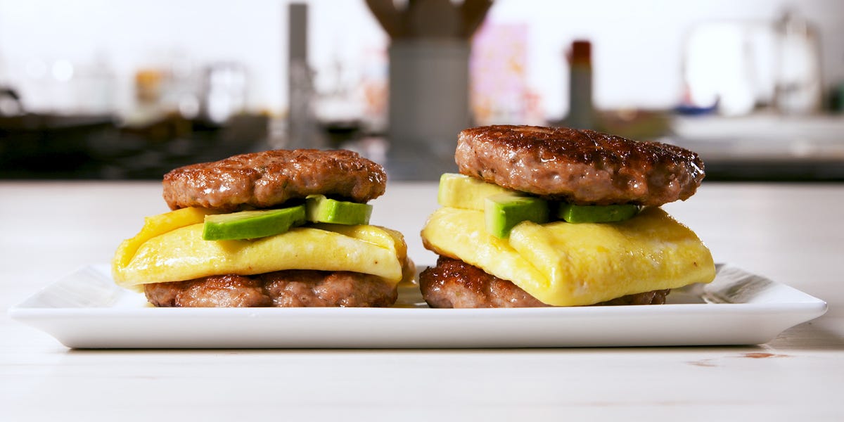 Best Keto Sausage Breakfast Sandwich Recipe - How To Make Keto Sausage Breakfast  Sandwich