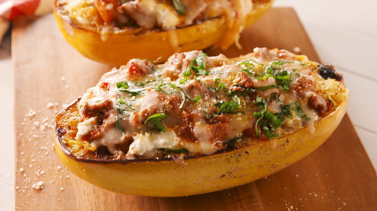 preview for Lasagna Spaghetti Squash Boats Taste Just  As Good As Pasta