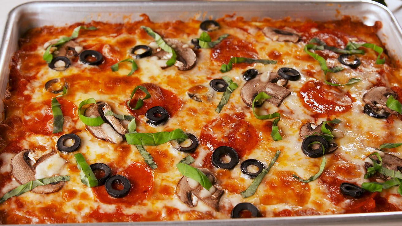 Keto Low Carb Pizza Casserole Recipe My Keto Web   Delish Low Carb Pizza Crust Still002 1524569602 