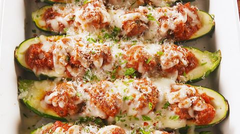 preview for These Zucchini Meatball Boats Are The Low-Carb Dinner Of Our Dreams