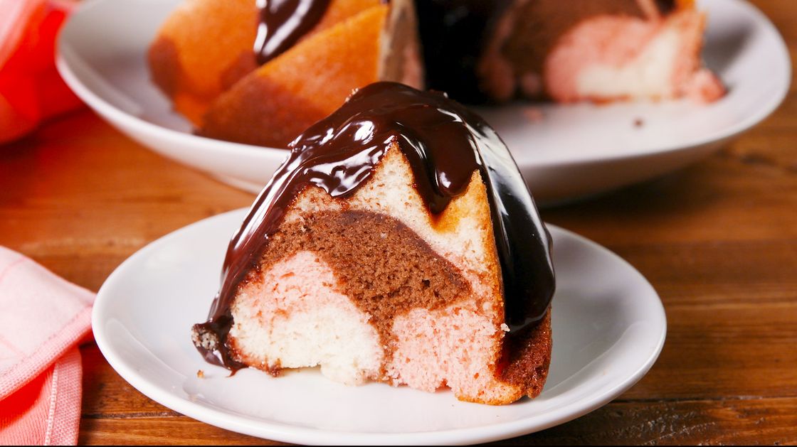 preview for The Layers In This Neapolitan Bundt Cake Are WILD