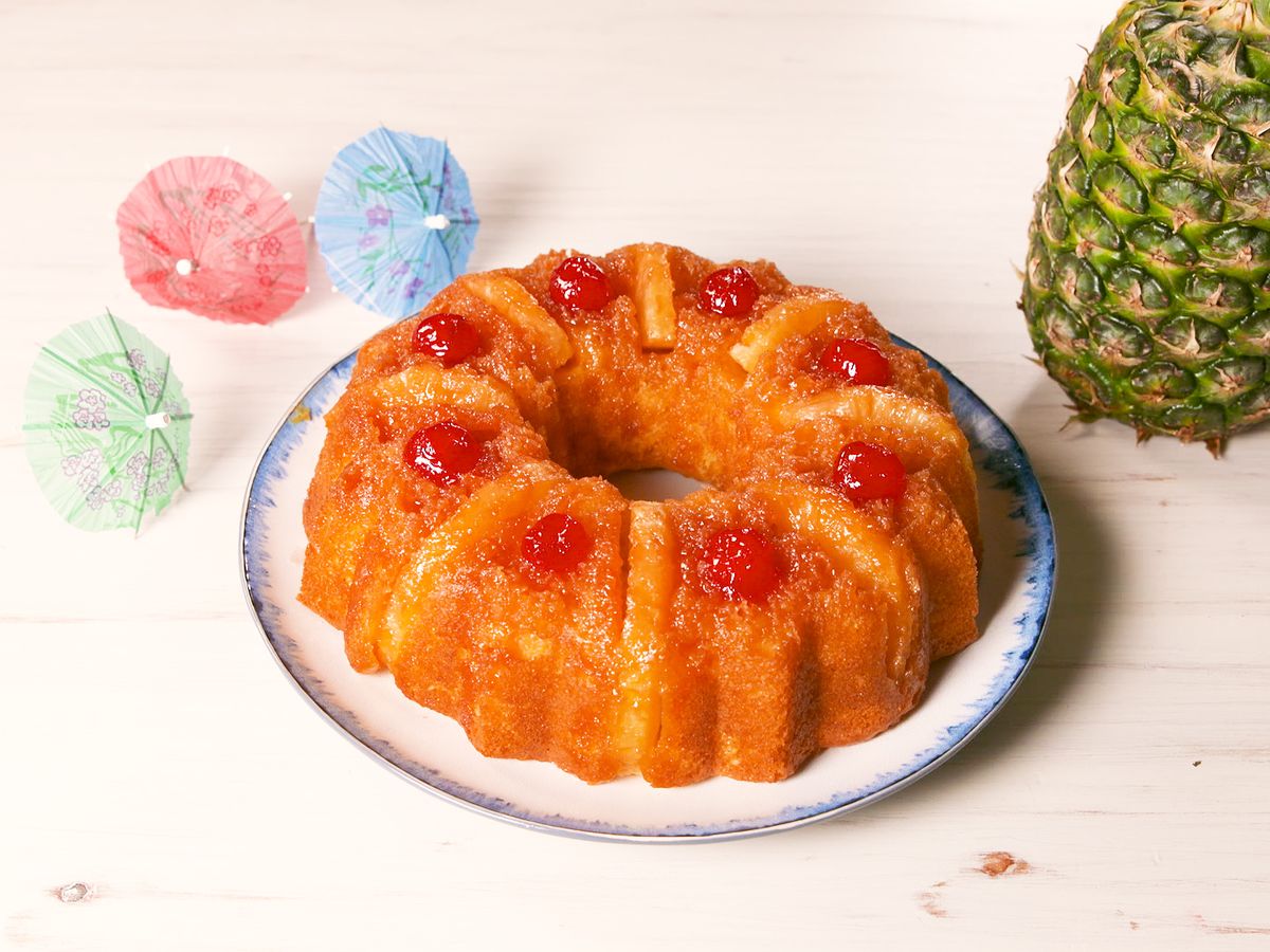 Easy Pineapple Upside Down Bundt Cake Recipe (Video) - A Spicy