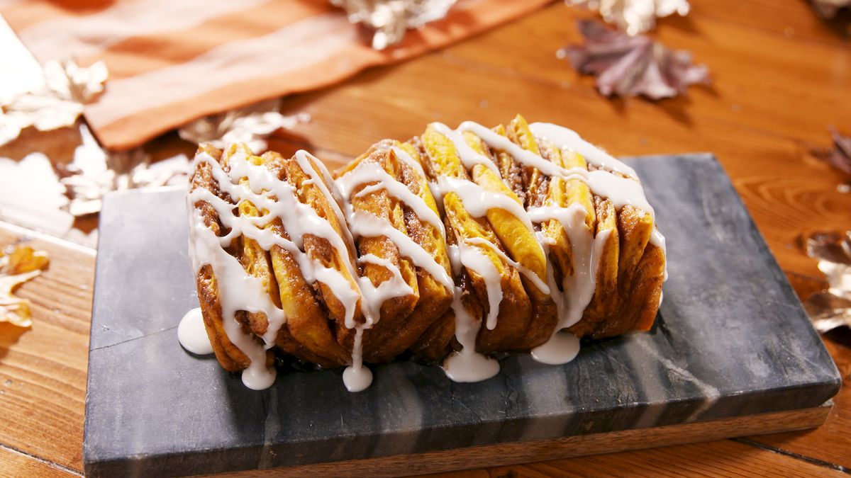 preview for Pumpkin Cinnamon Pull Apart Bread Is The Fall Dessert Of Our Dreams