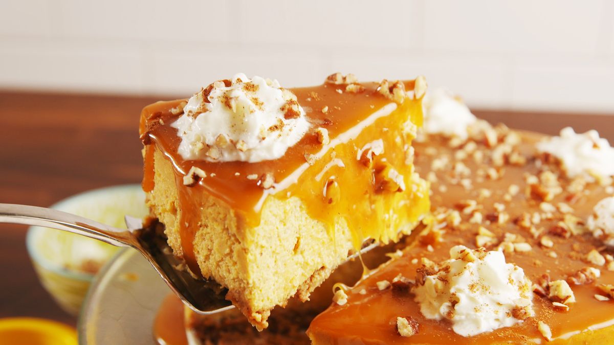 Pumpkin Cheesecake Recipe - Double Layer Pumpkin Cheesecake
